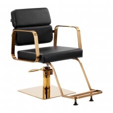 Frizieru krēsls GABBIANO HAIRDRESSING CHAIR PORTO ETERNITY GOLD BLACK