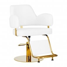 Frizieru krēsls Gabbiano Professional Hairdressing Chair Linz Gold White