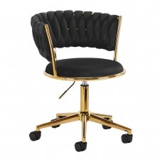 Grožio salono kėdutė su ratukais 4Rico QS-GW01G Velvet Black