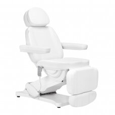 Kosmetoloģijas krēsls SILLON CLASSIC 4 MOTOR ELECTRIC WHITE