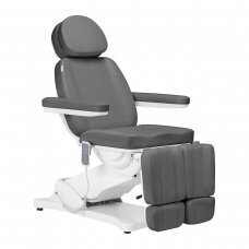 Kosmetoloģijas krēsls SILLON CLASSIC 3 MOTOR ELECTRIC PEDI GREY