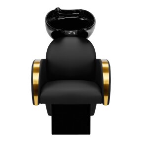 Kirpyklos plautuvė GABBIANO PROFESSIONAL HAIRWASHER MALAGA GOLD BLACK