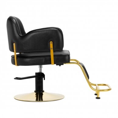 Frizieru krēsls HAIR SYSTEM PROFESSIONAL HAIRDRESSING CHAIR LINZ GOLD BLACK 3