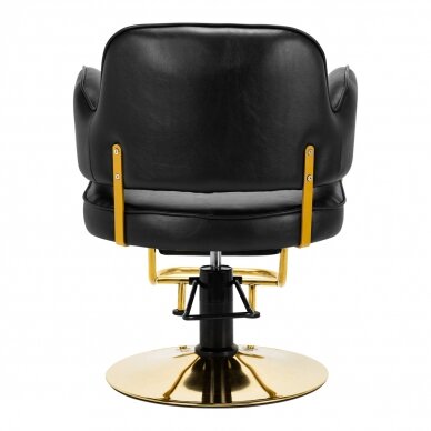 Frizieru krēsls HAIR SYSTEM PROFESSIONAL HAIRDRESSING CHAIR LINZ GOLD BLACK 4