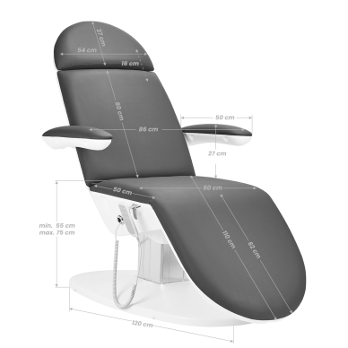 Cosmetology chair Eclipse 2240 Electric 3 Motor Dark Grey White 14