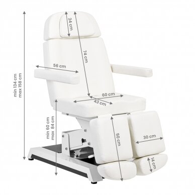 Косметологическое кресло Expert Electric 3 Motors W-12 Professional Podo White 16