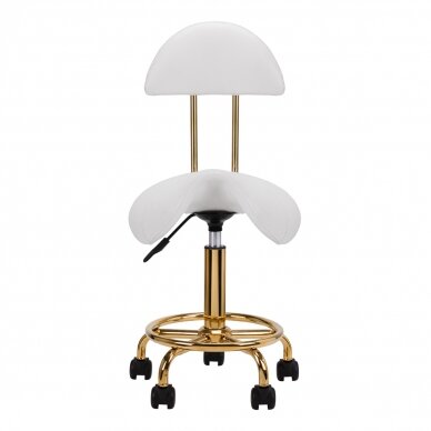 Meistara krēsls STOOL BEAUTY 3 WHITE GOLD 2
