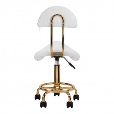 Meistara krēsls STOOL BEAUTY 3 WHITE GOLD 3