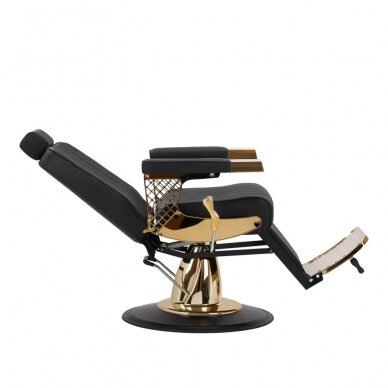 Krzesło barberski Professional Barber Chair Gabbiano Marcus Gold Black 1