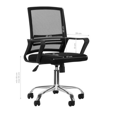 Kontoritool ratastel RECEPTION CHAIR BETA BLACK 6 Kontoritool ratastel RECEPTION CHAIR BETA BLACK 6