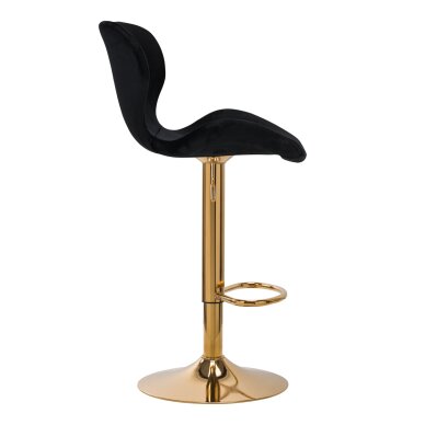 Bar stool BRAVISIMUS VELVET BLACK GOLD 1 Bar stool BRAVISIMUS VELVET BLACK GOLD 1