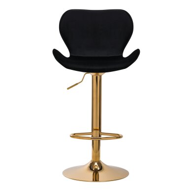 Bar stool BRAVISIMUS VELVET BLACK GOLD 2 Bar stool BRAVISIMUS VELVET BLACK GOLD 2