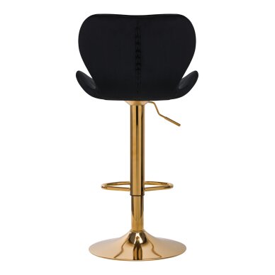 Bar stool BRAVISIMUS VELVET BLACK GOLD 3 Bar stool BRAVISIMUS VELVET BLACK GOLD 3