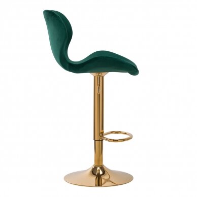 Krzesło barowe BRAVISIMUS VELVET GREEN GOLD 1