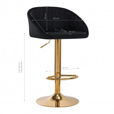 Барный стул STILISIMUS VELVET BLACK GOLD 5