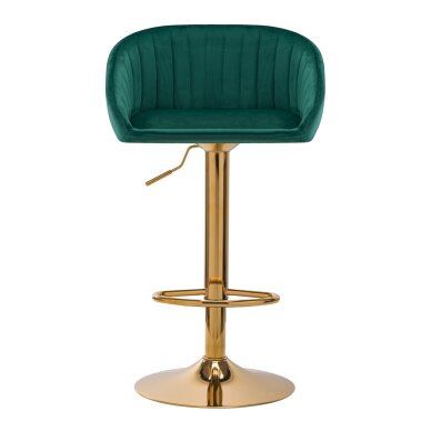 Baro kėdė STILISIMUS VELVET GREEN GOLD 2