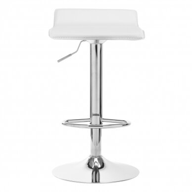 Bar stool WAVY ECO LEATHER CHROME WHITE 2