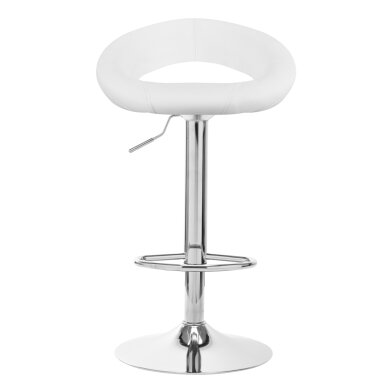 Bar stool BREEZY ECO LEATHER CHROME WHITE 2