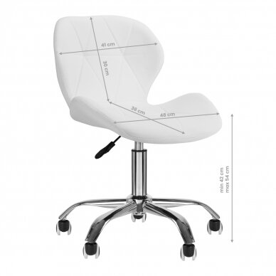 Kosmetoloģijas krēsls QS-06 WHITE 5