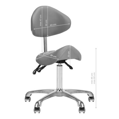 Beautician stool Giovanni 1004 Grey 8 Beautician stool Giovanni 1004 Grey 8