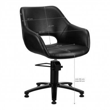 Hairdressing chair GABBIANO PROFESSIONAL HAIRDRESSING CHAIR LIMA BLACK 6