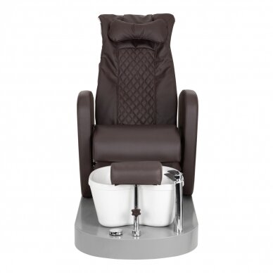 Pedikīra krēsls ar kāju vanniņu AZZURRO 016C PEDICURE MASSAGE CHAIR BROWN 3