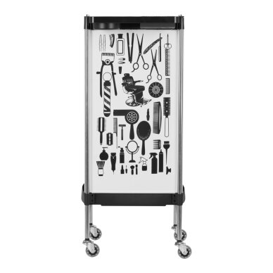Meistrikäru GABBIANO HAIRDRESSER HELPER MODEL 2 WHITE GRAPHIC 3