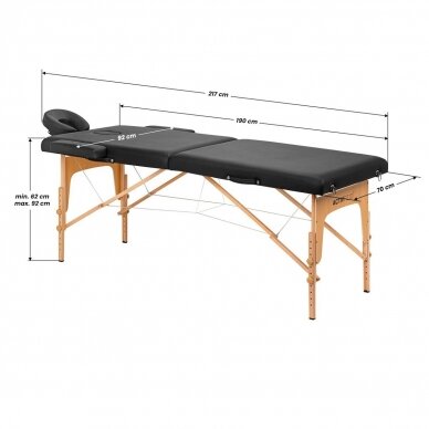 Foldable massage table ACTIVFIZJO WOOD LUX 2 BLACK 16