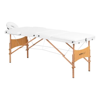 Klappbare Massageliege ACTIVFIZJO WOOD LUX 3 WHITE Klappbare Massageliege ACTIVFIZJO WOOD LUX 3 WHITE