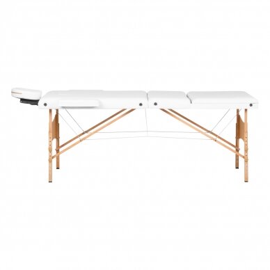 Foldable massage table ACTIVFIZJO WOOD LUX 3 WHITE 2