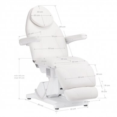 Kosmētikas krēsls SILON BASIC ELECTRIC 3 MOTOR WHITE 16