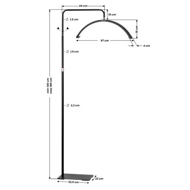 Kosmetologin LED pöytävalaisin Glow MX6 36W Black 15