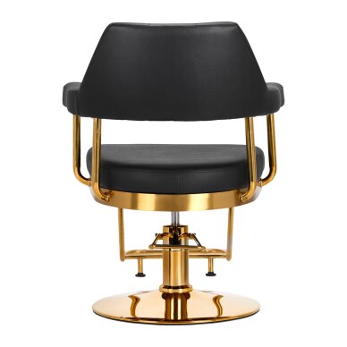 Frizieru krēsls GABBIANO PROFESSIONAL HAIRDRESSING CHAIR GRANADA GOLD BLACK 3