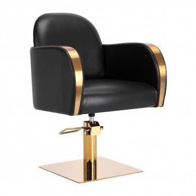 Hairdressing chair GABBIANO PROFESSIONAL HAIRDRESSING CHAIR MALAGA GOLD BLACK