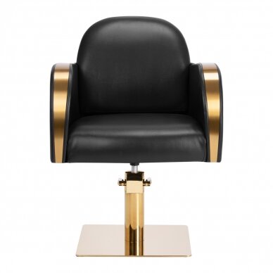 Frizieru krēsls GABBIANO PROFESSIONAL HAIRDRESSING CHAIR MALAGA GOLD BLACK 1