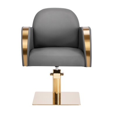 Hairdressing chair GABBIANO PROFESSIONAL HAIRDRESSING CHAIR MALAGA GOLD GREY 1