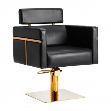 Hairdressing chair GABBIANO PROFESSIONAL HAIRDRESSING CHAIR TOLEDO GOLD BLACK
