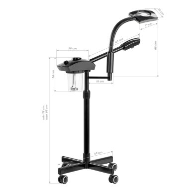 Näo aurustusseade koos LED-luubiga - vapozone Giovanni D-20 Black 8