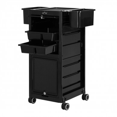 Парикмахерская тележка GABBIANO HAIRDRESSER HELPER 68C BLACK 1