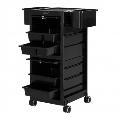 Парикмахерская тележка GABBIANO HAIRDRESSER HELPER 68C BLACK 2