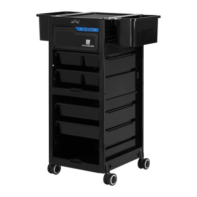 Friseurwagen mit integriertem UV-Sterilisator GABIANNO 68 Black