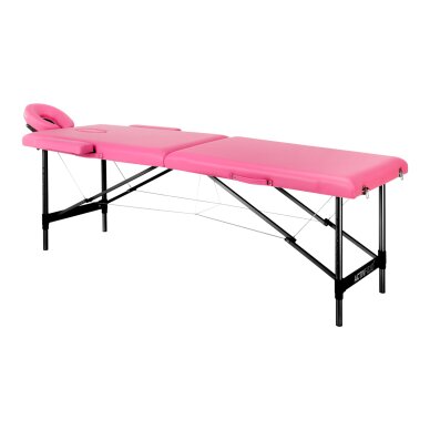 Foldable massage table Activ Fizjo 2 Alu Pink Black