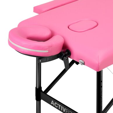 Sulankstomas masažo stalas Activ Fizjo 2 Alu Pink Black 3