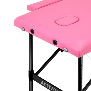 Kokkupandav massaažilaud Activ Fizjo 2 Alu Pink Black 4