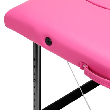Foldable massage table Activ Fizjo 2 Alu Pink Black 5