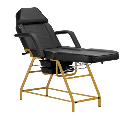 Kosmetologinis krėslas BEAUTY CHAIR 557G MODEL GOLD BLACK 1 Kosmetologinis krėslas BEAUTY CHAIR 557G MODEL GOLD BLACK 1