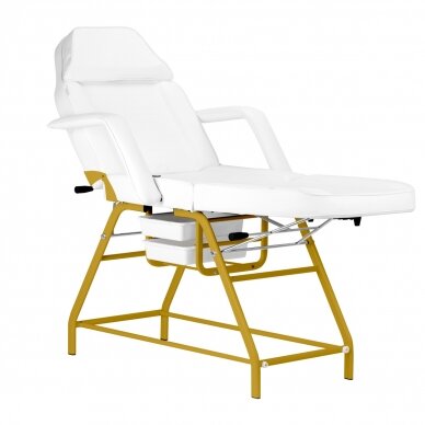 Kosmetoloogia tool BEAUTY CHAIR 557G MODEL GOLD WHITE 2