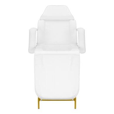 Kosmetoloģijas krēsls BEAUTY CHAIR 557G MODEL GOLD WHITE 3