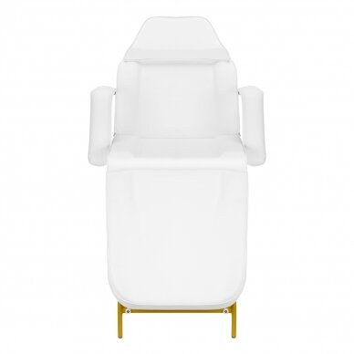 Kosmetoloģijas krēsls BEAUTY CHAIR 557G MODEL GOLD WHITE 3