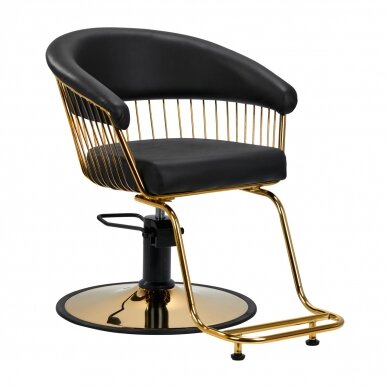 Hairdressing chair GABBIANO HAIRDRESSING CHAIR LILLE GOLD BLACK